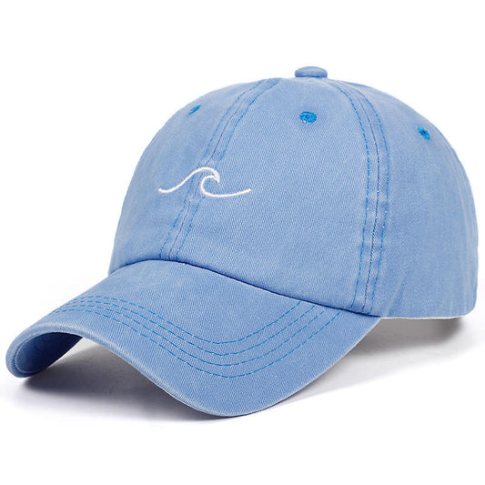 Embroidered Washed Casual Baseball Hat Gender Neutral Surf / Fishing / Camping Theme