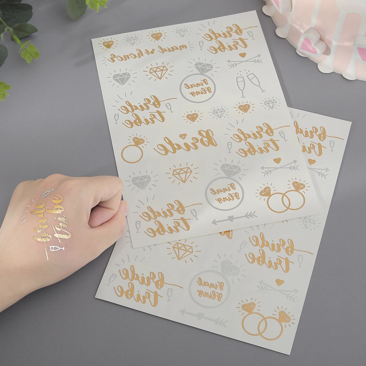 Bride wedding bachelor party tattoo sticker team bride to be hot stamping sticker