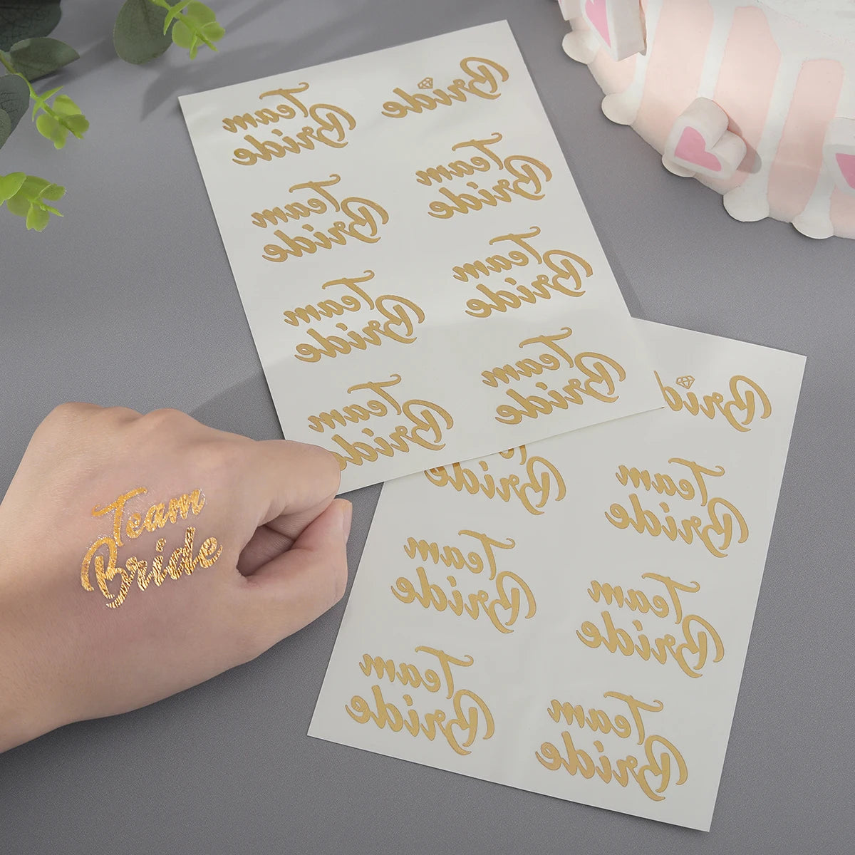 Bride wedding bachelor party tattoo sticker team bride to be hot stamping sticker